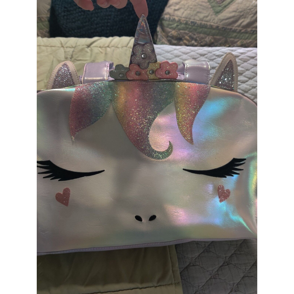 OMG Accessories Purple Miss Gwen Glitter Flower Crown Unicorn Duffel Bag